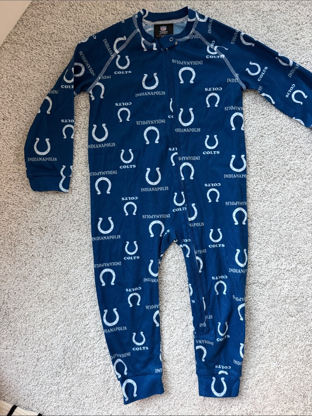 Colts one piece sleeper, 4T